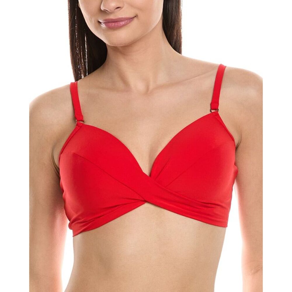 Robin Piccone Womens Ava D Cup Twist Cami, Red